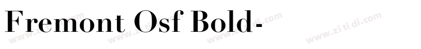 Fremont Osf Bold字体转换